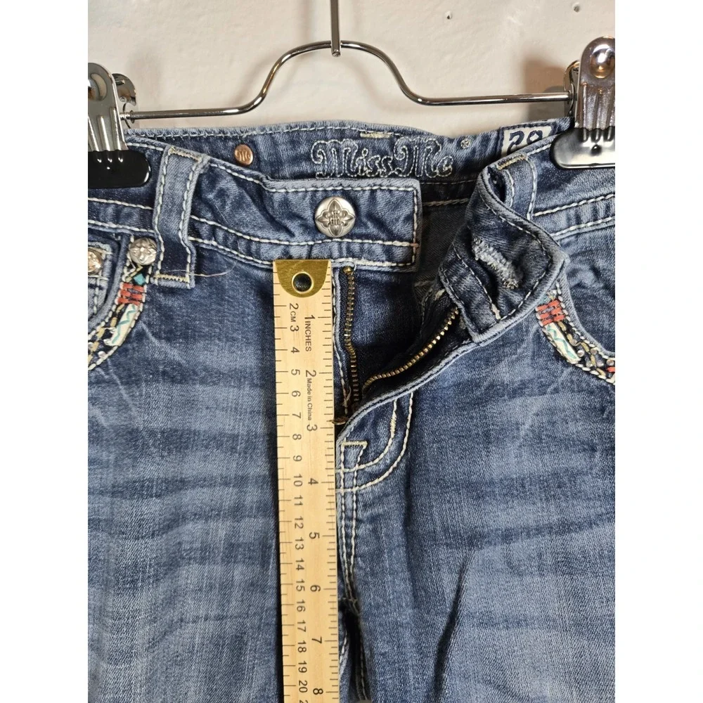 Miss Me Women's Blue Jeans, Size 29 (29x31), Mid-Rise, Skinny Fit, Denim - Picture 10 of 16